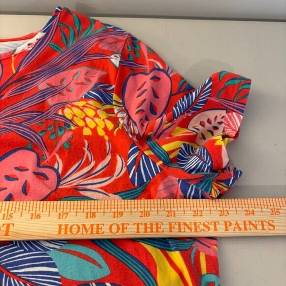 Talbots the Talbots Tee Women's Red Floral tropical stretch top size 2X Summer - Picture 7 of 9